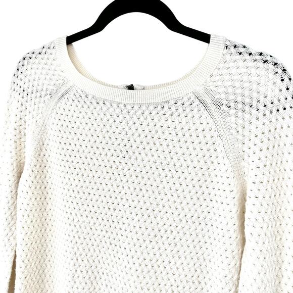 American Eagle White Cable Knit Sweater Size M - Picture 1 of 5